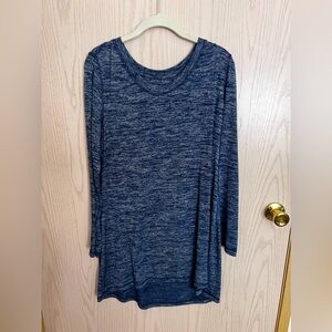 Soma Lounge Vneck Blue Long Sleeved Nightshirt L